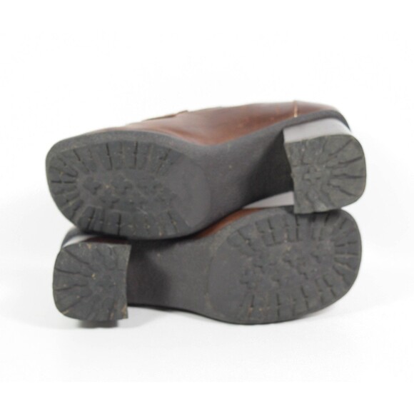 90s Y2K Mudd Becky Brown Faux Leather Platform Penny Loafers Shoes Sz 8.5M - Picture 8 of 8